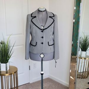 Le Suit Women's Houndstooth Blazer (Size 12)